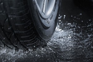 Tyre in wet